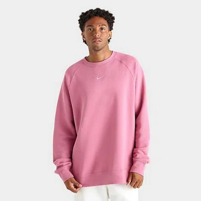 Nike Nocta Fleece Crewneck Sweatshirt In Desert Berry/elemental Pink