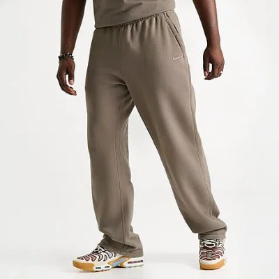 Nike Nocta Fleece Cs Open-hem Sweatpants In Olive Grey/moon Fossil/moon Fossil