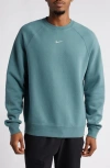Nike Men's Nocta Fleece Cs Crew In Mineral Slate/faded Spruce