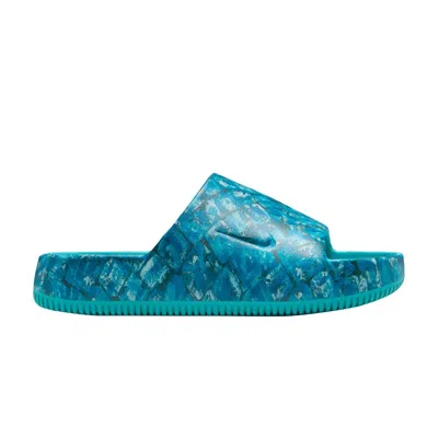 Pre-owned Nike Norblack Norwhite X Wmns Calm Slide 'artist Collection' | Teal | Women's Size 10