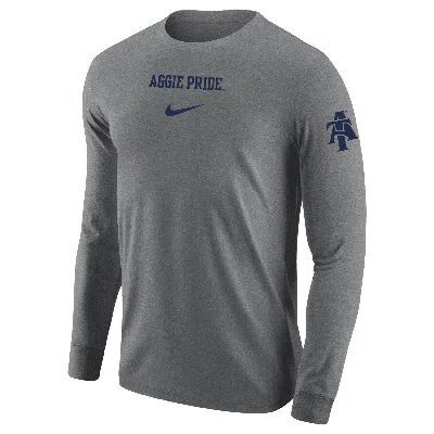 Nike North Carolina A&t  Men's College Long-sleeve T-shirt In Gray