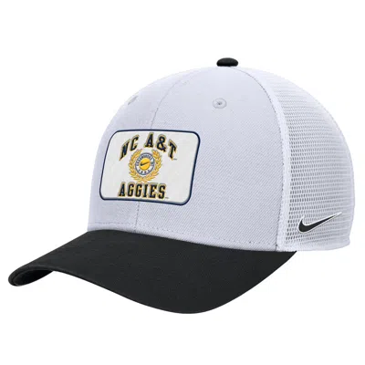 Nike North Carolina A&t Rise  Unisex College Trucker Cap In White