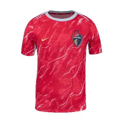Nike North Carolina Courage 2025  Men's Nwsl Short-sleeve Pre-match Top In Blue