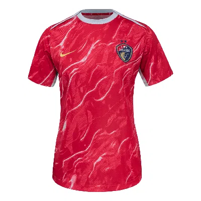 Nike North Carolina Courage 2025  Women's Nwsl Short-sleeve Pre-match Top In Blue