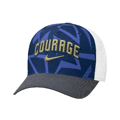 Nike North Carolina Courage  Unisex Nwsl Trucker Cap In White
