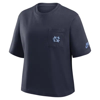 Nike North Carolina Legacy Pocket Boxy  Women's College T-shirt In Black
