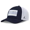 Nike North Carolina On-field Rise  Men's Jordan Brand College Trucker Adjustable Hat In White