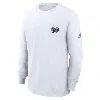 Nike North Carolina Tar Heels Legacy Max90 Pocket  Men's College Long-sleeve T-shirt In White