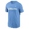 Nike Men's North Carolina Tar Heels Primetime Wordmark  College T-shirt In Blue
