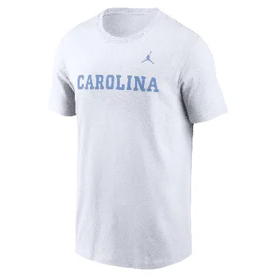 Nike Men's North Carolina Tar Heels Primetime Wordmark  College T-shirt In White