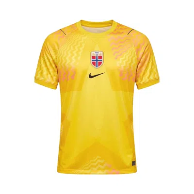 Pre-owned Nike Norway 2026 Stadium Goalkeeper Dri-fit Replica Short-sleeve Shirt 'lightning/black/black' | Yel In Yellow