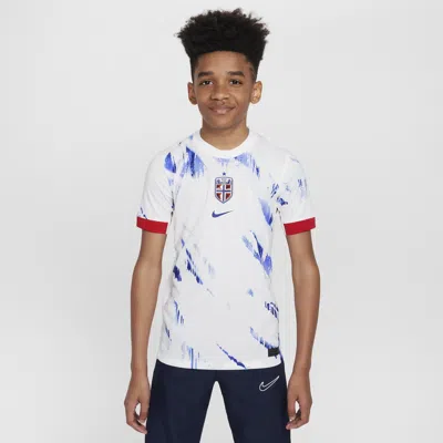 Nike Norway (women's Team) 2024/25 Stadium Away Big Kids'  Dri-fit Soccer Replica Jersey In White
