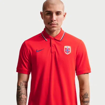 Nike Norway The  Men's Polo  Men's Dri-fit Soccer Polo In Red