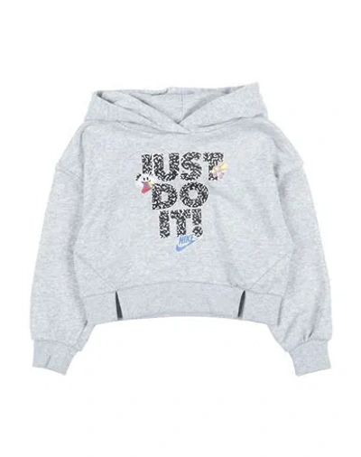 Nike Babies'  Notebook Pull Over Toddler Girl Sweatshirt Grey Size 6 Cotton, Polyester