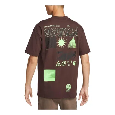 Nike Nrg Acg Lunar Change T-shirt 'brown' In Multi