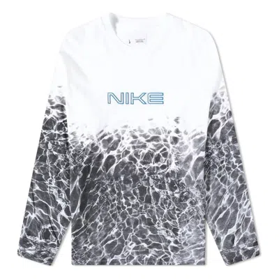 Nike Nrg Kukini Long Sleeves T-shirt 'white Black' In Blue