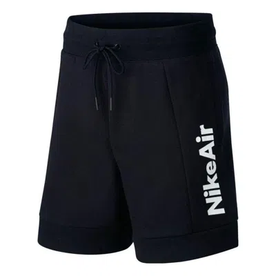 NIKE NIKE NSW AIR FLEECE SHORTS 'BLACK UNIVERSITY RED'