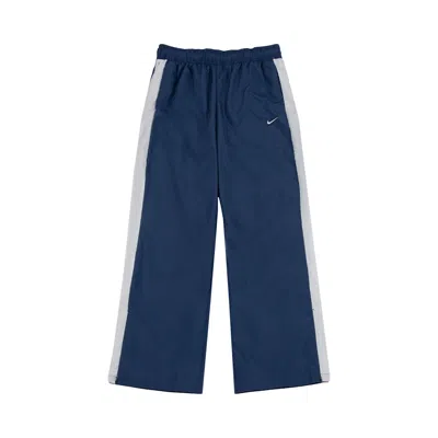 Pre-owned Nike Nsw Classic Mid-rise Open-hem Pants 'mystic Navy/white/sail' | Blue | Women's Size M