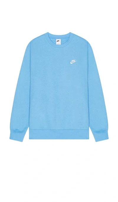 Nike Nsw Club Crew Neck Sweatshirt In University Blue & White