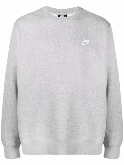 Nike Sport Classic Club Crewneck Sweatshirt In Grey