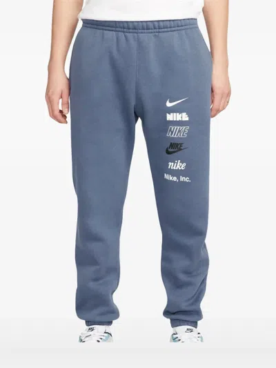 Nike Nsw Club Plus Logo "diffused Blue" Track Pants