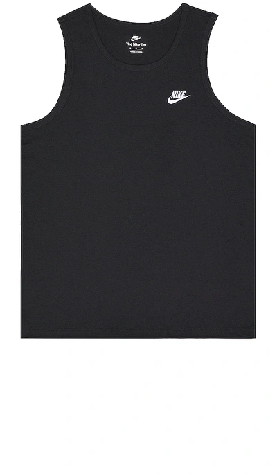 Nike Nsw Club Tank In Black & White