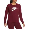 Nike Nsw Essential Crew Fleece Dark Red Bv4112-638 Women's In Red