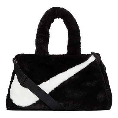 Nike Nsw Faux Fur Tote Bag 'black White'