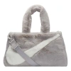 Nike Nsw Faux Fur Tote Bag 'grey White' In Multi