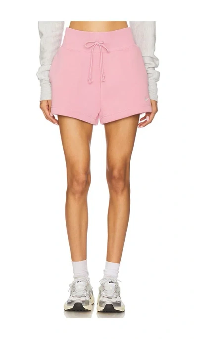 Nike Nsw Loose Shorts In Elemental Pink & Sail