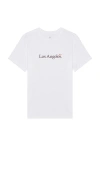 Nike Nsw Los Angeles Crew Tee In White & Cosmic Clay