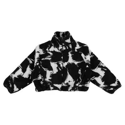 Pre-owned Nike Nsw Oversized High-pile Fleece Top 'black/sail' | Women's Size Xs
