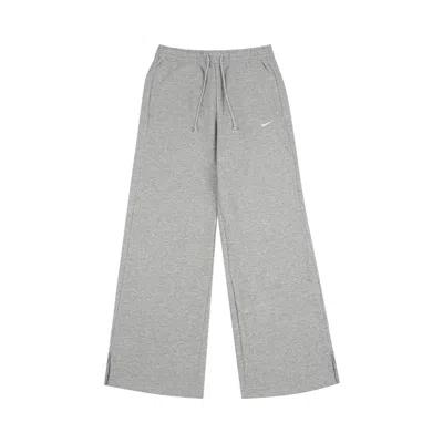 Pre-owned Nike Nsw Phoenix Fleece High-waisted Wide-leg Pants 'pure Platinum/heather/sail' | Grey | Women's Si In Gray