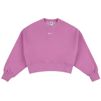 Pre-owned Nike Nsw Phoenix Fleece Oversized Crew-neck Sweatshirt 'light Magenta/sail' | Pink | Women's Size Xs