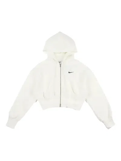 Nike Nsw Phoenix Full-zip Fleece Hoodie In White