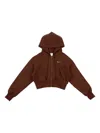 Nike Nsw Phoenix Full-zip Hoodie In Brown