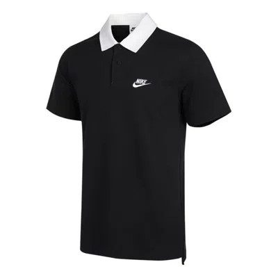 Nike Nsw Spe Ss Rugby Polo Sports Short Sleeve Polo Shirt Black
