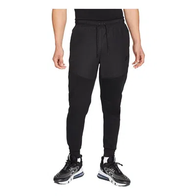 Nike Nsw Tech Fleece Running Training Splicing Bundle Feet Sports Pants Black