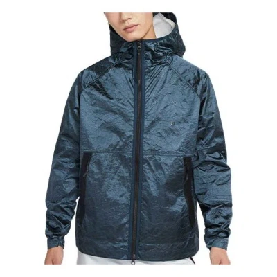 Nike Nsw Tech Pack Woven Hooded Jacket Blue In Black