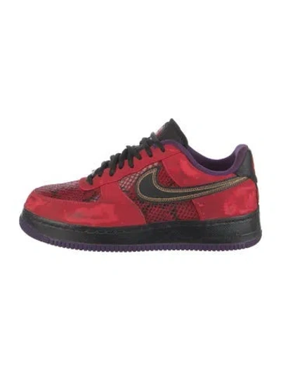 Pre-owned Nike Nubuck Printed Sneakers In Red