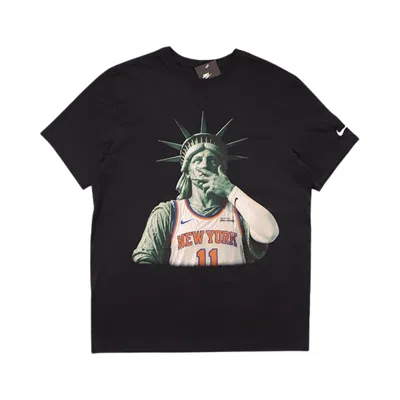 Pre-owned Nike Nyc Only Exclusive Statue Of Liberty Knicks Brunson T-shirt 'black' | Men's Size L
