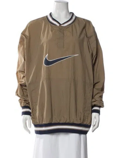 Pre-owned Nike Nylon Bomber Jacket In Neutral
