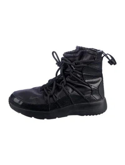 Pre-owned Nike Nylon Combat Boots In Black/blue