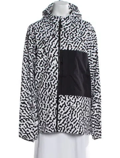 Pre-owned Nike Nylon Printed Jacket In White