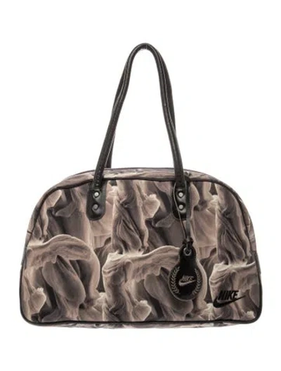 Pre-owned Nike Nylon Top Handle Bag In Gray