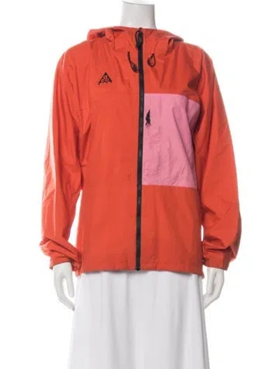 Pre-owned Nike Nylon Utility Jacket In Red