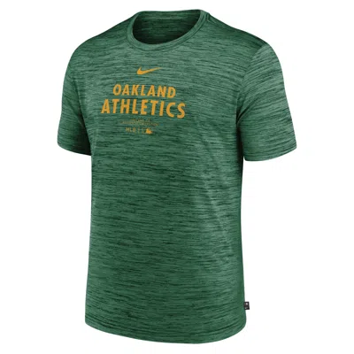 Nike Oakland Athletics Authentic Collection Practice Velocity  Men's Dri-fit Mlb T-shirt In Green