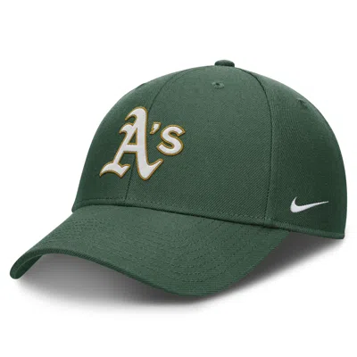 Nike Oakland Athletics Evergreen Club  Men's Dri-fit Mlb Adjustable Hat In Green