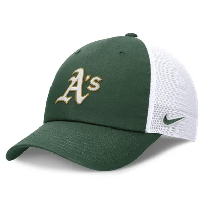 Nike Oakland Athletics Evergreen Club  Men's Mlb Trucker Adjustable Hat In Green