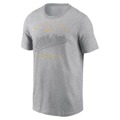 Nike Oakland Athletics Home Team Athletic Arch  Men's Mlb T-shirt In Grey